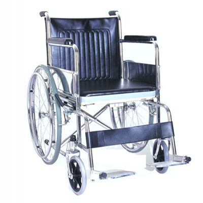Aço Commode cadeira de rodas