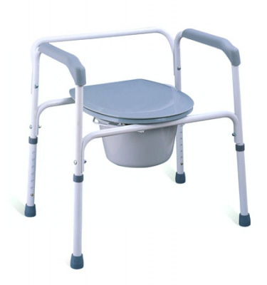 Extra Wide Steel Three-in-One Commode chair
