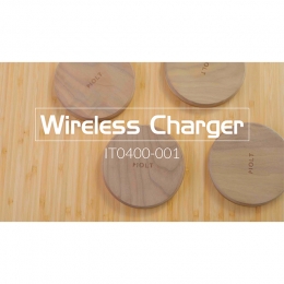Premium 15W Walnut Wood Wireless Fast Charger