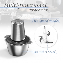 Food Processor with Stainless Steel Bowl