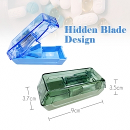 Safety Hidden-Blade Pill Cutter