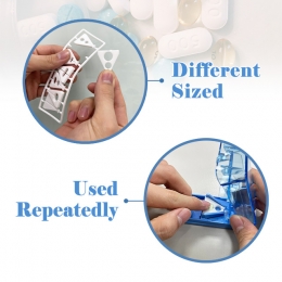 Safety Hidden-Blade Pill Cutter