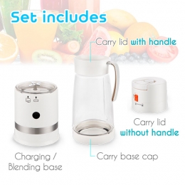 Rechargeable Mini Blender with Vacuum Lid