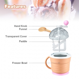 Cone Bucket Manual Ice-Cream Maker
