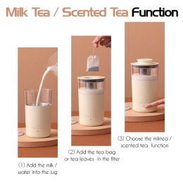 Single-Serve Herb Tea Coffee Maker Milk Frother