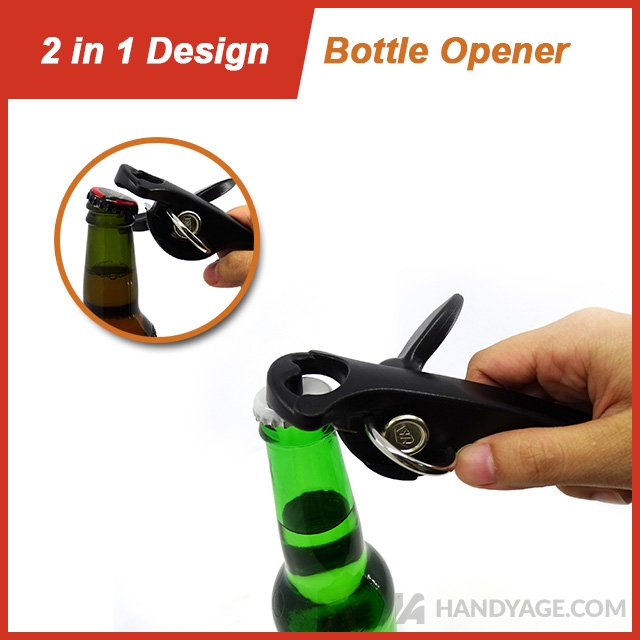 Safety Can Opener with Bottle Opener 